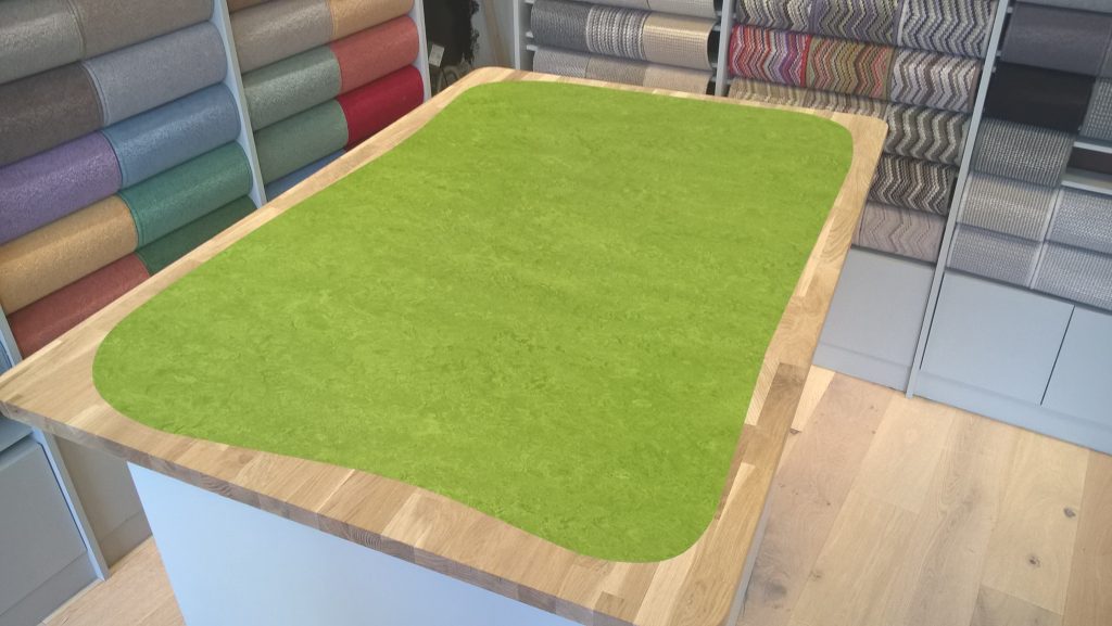 Marmoleum - Linoleum set in oak cnc surface pic 2