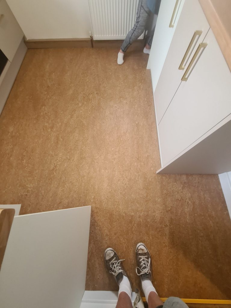 Marmoleum Linoleum Laid To A Kitchen Floor pic1