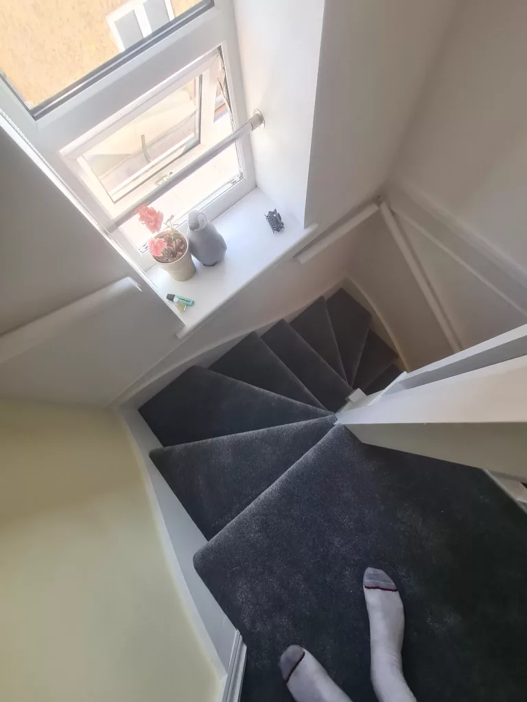 Man made carpets stairs